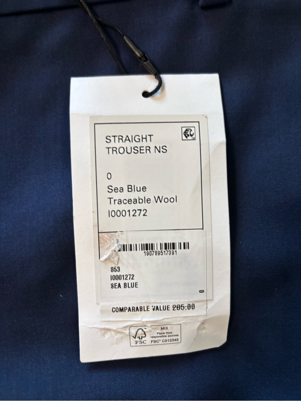 NWT Theory Women's Sea Blue Suit Pants - Picture 2 of 3